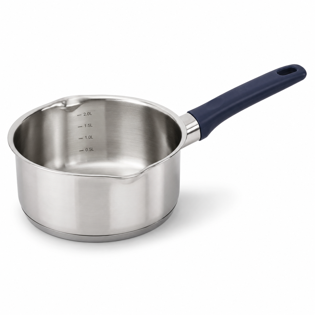 Casserole en inox avec poignée bleu nuit 18 cm capacité 2 L