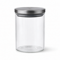 Bocal alimentaire en verre avec couvercle gris ardoise 1 L
