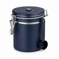 Boîte à café en inox bleu nuit avec valve 1 L