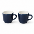 Lot de 2 tasses expresso en porcelaine bleu profond 9 cl