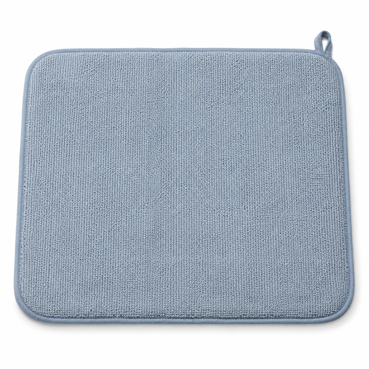 Tapis égouttoir en microfibre bleu brume 45 x 40 cm