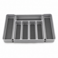 Range-couverts extensible gris perle largeur 32 à 52 cm