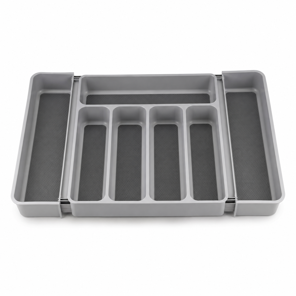 Range-couverts extensible gris perle largeur 32 à 52 cm